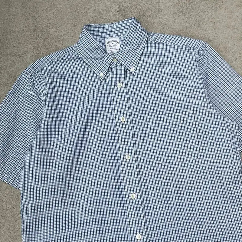 [BUNJANG] Brooks Brothers Checkered Half Shirt / 브룩스브라더스 체크 하프셔츠 s10868