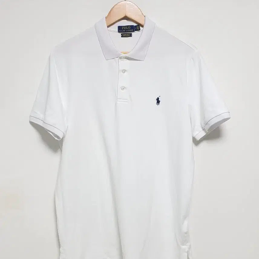 [SOLD OUT] 폴로 커스텀슬림핏 반팔 카라티 100사이즈 화이트