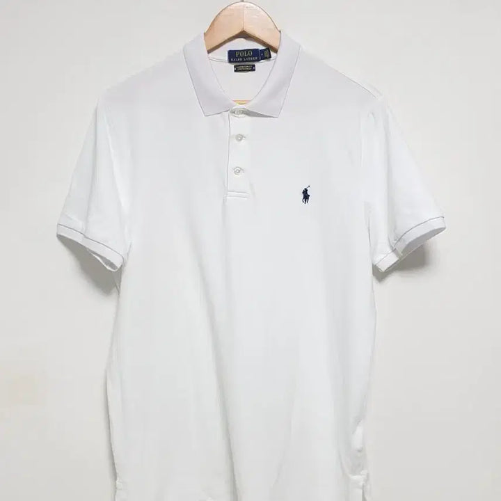[SOLD OUT] 폴로 커스텀슬림핏 반팔 카라티 100사이즈 화이트