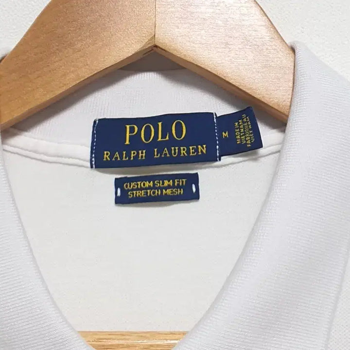 [SOLD OUT] 폴로 커스텀슬림핏 반팔 카라티 100사이즈 화이트