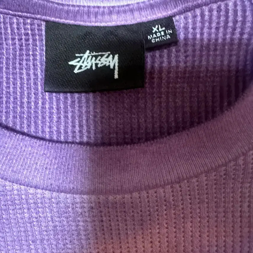 [BUNJANG] Stussy Basic Stock Thermal Long Sleeve T-shirt Lavender / 스투시 베이직 스탁 써멀 롱슬리브 티셔츠 라벤더