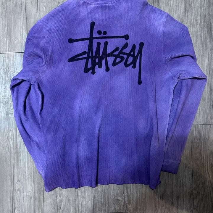 [BUNJANG] Stussy Basic Stock Thermal Long Sleeve T-shirt Lavender / 스투시 베이직 스탁 써멀 롱슬리브 티셔츠 라벤더