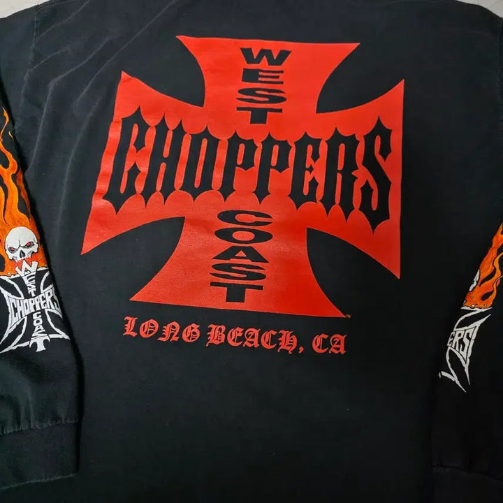 [BUNJANG] WCC West Coast Choppers Flame Long Sleeve Shirt / [2XL] 빈티지 WCC 웨스트 코스트 차퍼스 플레임 롱슬리브