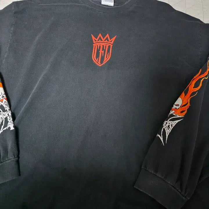 [BUNJANG] WCC West Coast Choppers Flame Long Sleeve Shirt / [2XL] 빈티지 WCC 웨스트 코스트 차퍼스 플레임 롱슬리브