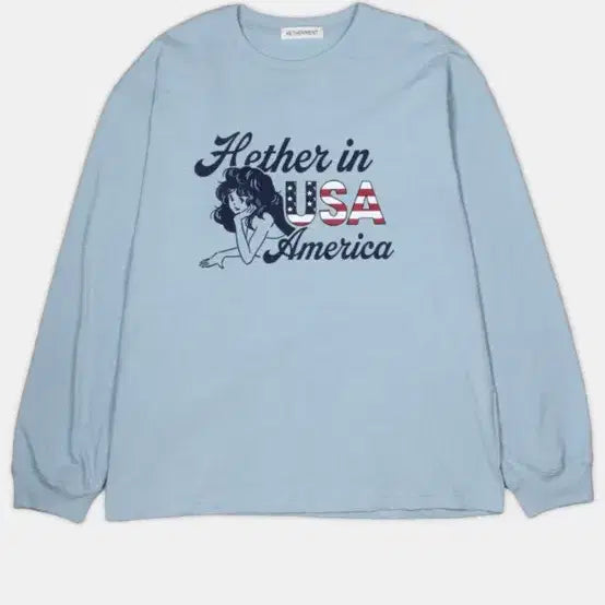 [BUNJANG] Hetherment Long Sleeve T-Shirt / hetherment 긴팔티셔츠 하늘색