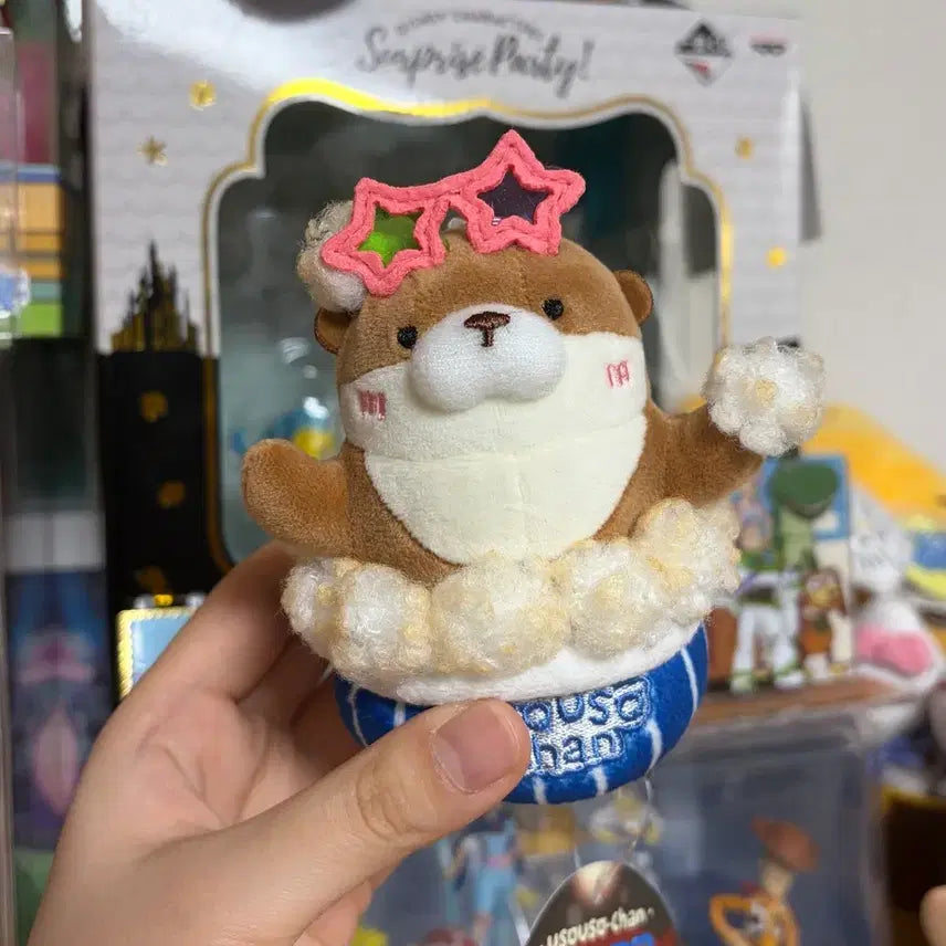 [BUNJANG] Woosoo Woosoo Jjang Popcorn Brown Doll Keyring / 우소우소짱 팝콘 브라운 인형 키링
