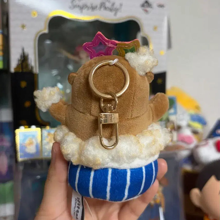 [BUNJANG] Woosoo Woosoo Jjang Popcorn Brown Doll Keyring / 우소우소짱 팝콘 브라운 인형 키링