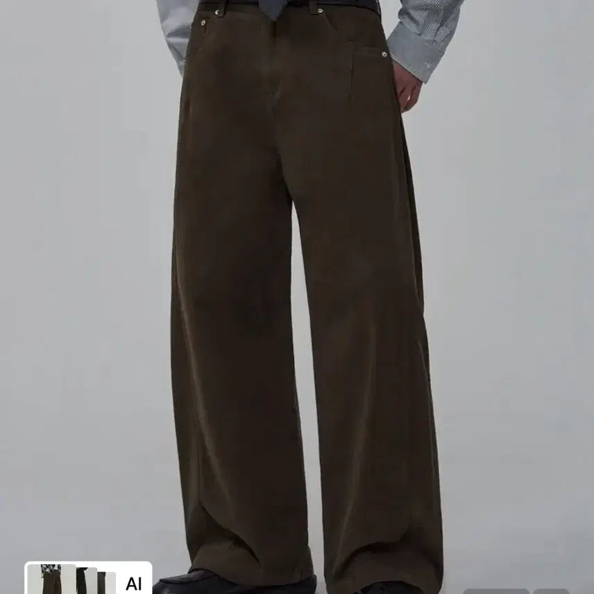 [BUNJANG] Ourdays Washed Cotton Chino Pants (Brown, L) / 아워데이즈 사이드턱 워시드 코튼치노팬츠 (brown L)