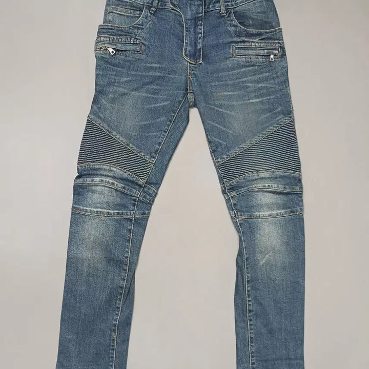 [SOLD OUT] [32] 발망 진청 워싱 바이커진 청바지