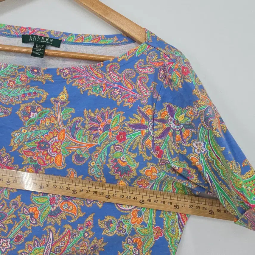 [BUNJANG] Ralph Lauren Paisley Short Sleeve T-shirt / 로렌 랄프로렌 페이즐리 반팔 티셔츠