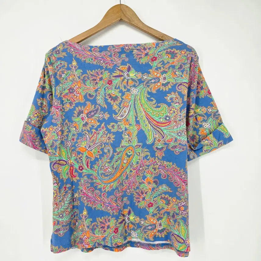 [BUNJANG] Ralph Lauren Paisley Short Sleeve T-shirt / 로렌 랄프로렌 페이즐리 반팔 티셔츠