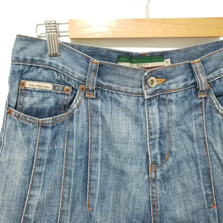 [BUNJANG] Beanpole Denim Pleated Skirt / 빈폴 데님 플리츠 스커트 73_S1555