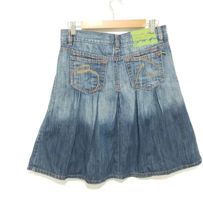 [BUNJANG] Beanpole Denim Pleated Skirt / 빈폴 데님 플리츠 스커트 73_S1555