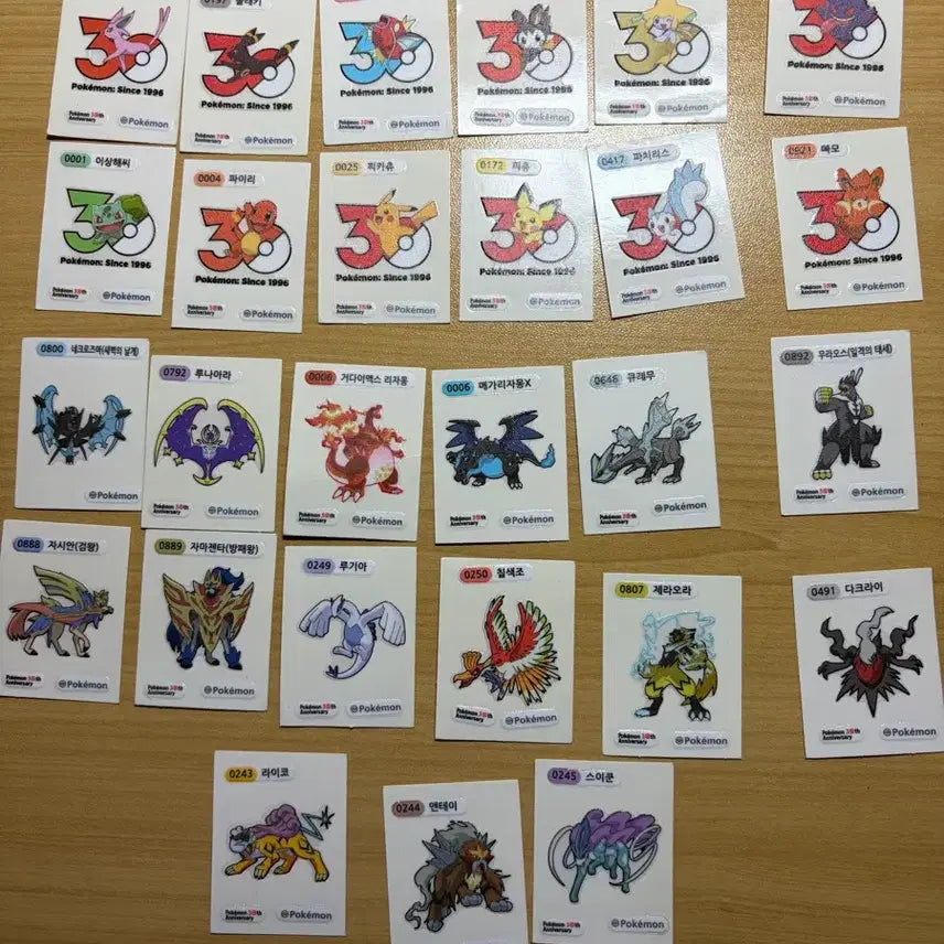 [BUNJANG] Pokemon 30th Anniversary Sticker / 포켓몬 30주년 기념 띠부씰