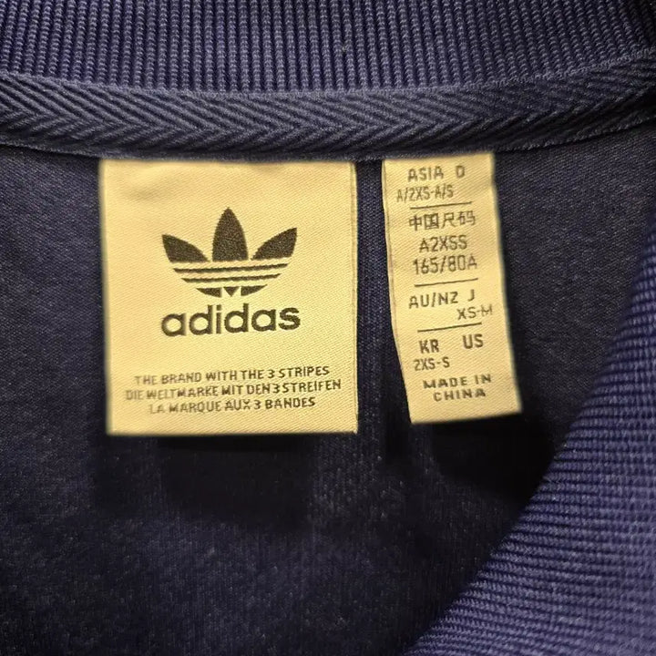 [BUNJANG] Adidas Cropped Collar T-shirt Navy XS-S / 아디다스 크롭 카라티 네이비 XS-S