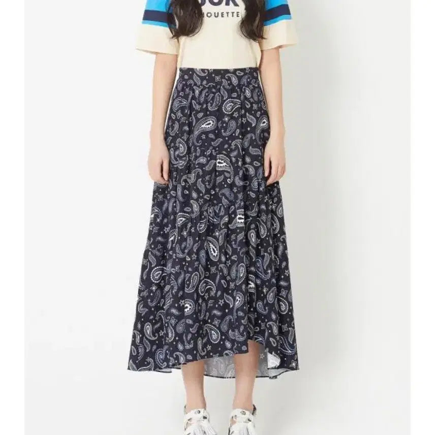 [BUNJANG] Lucky Chouette Paisley Long Skirt / 럭키슈에뜨 페이즐리 롱 스커트 36사이즈