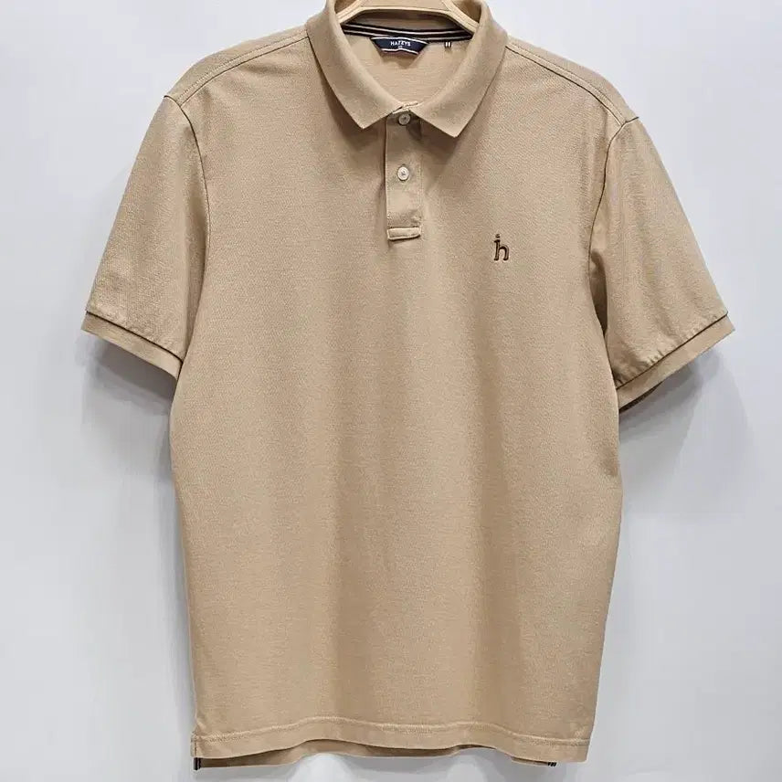 [BUNJANG] HAZZYS Beige Cotton Blend Short Sleeve Polo Shirt / HAZZYS 헤지스 베이지 면혼방 반팔 카라 티셔츠 105