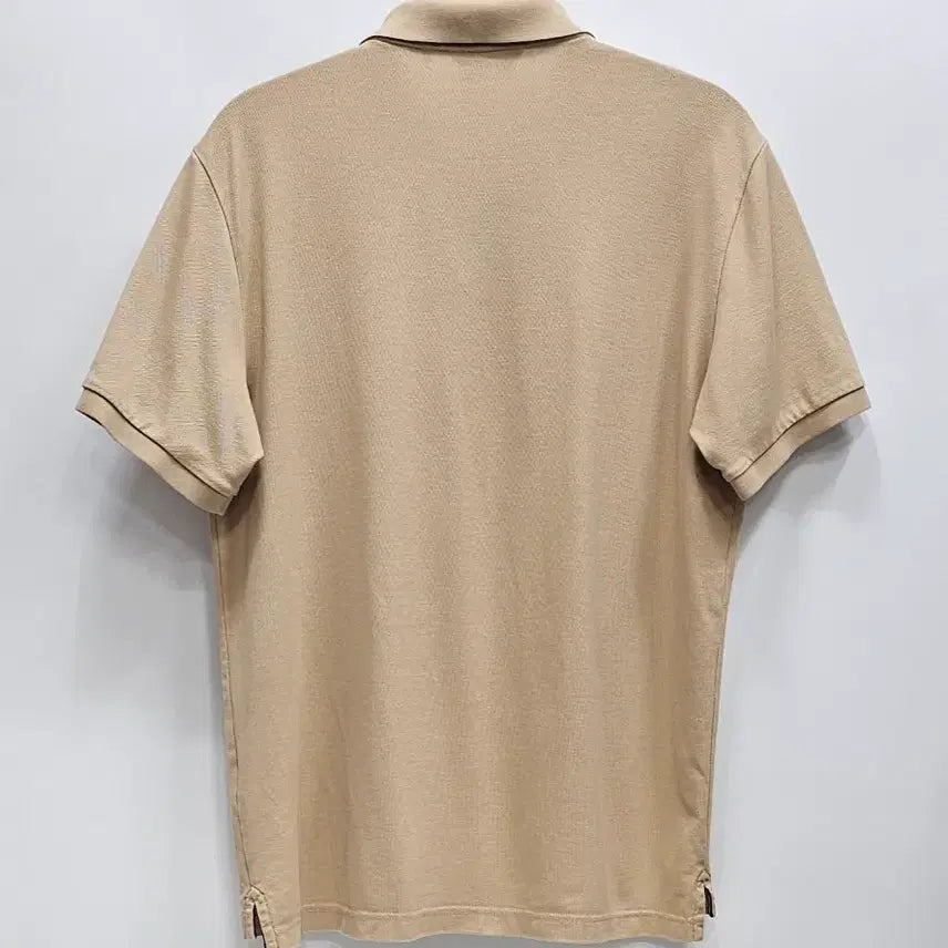 [BUNJANG] HAZZYS Beige Cotton Blend Short Sleeve Polo Shirt / HAZZYS 헤지스 베이지 면혼방 반팔 카라 티셔츠 105