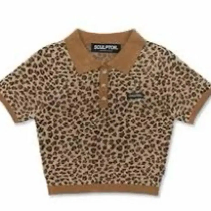 [BUNJANG] Sculptor Leopard Crop Top / 스컬프터 레오파드 크롭티