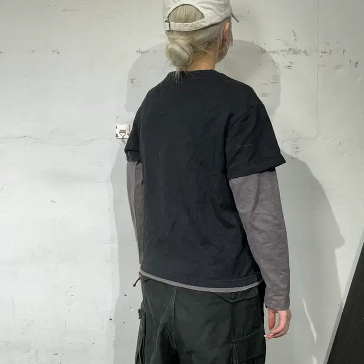 [BUNJANG] Champion Japan Big Logo Long Sleeve T-shirt / 챔피온 재팬 빅 로고 블랙 차콜 긴팔티