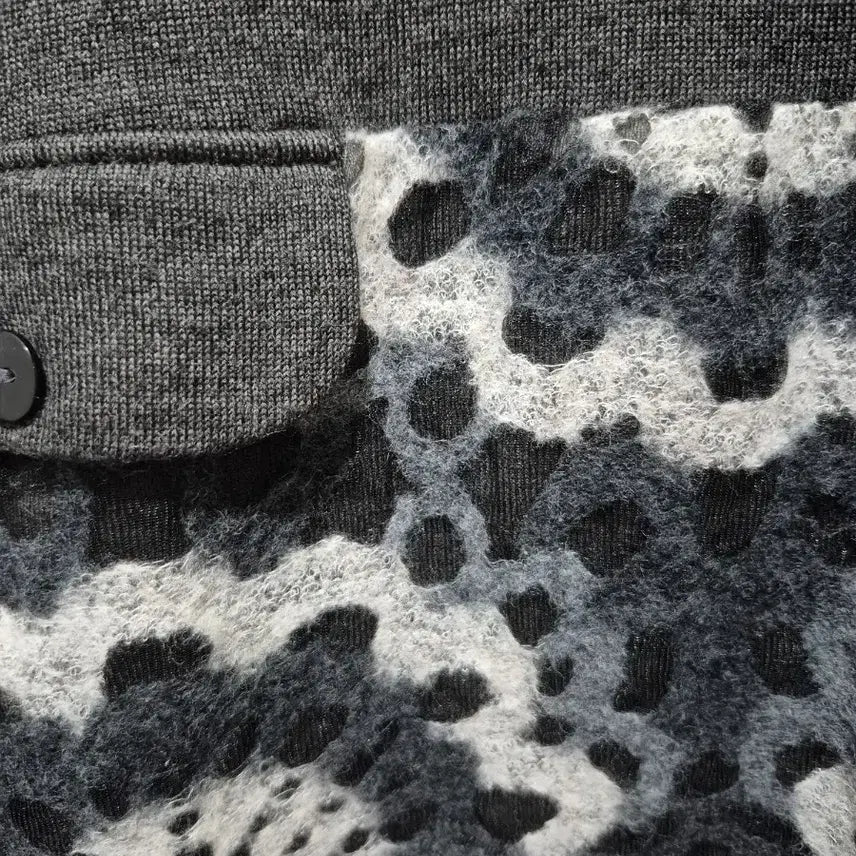 [BUNJANG] Floral Embroidered Gray Knit Tunic Top / 일본에서 가져온 새상품인 회색 꽃무늬 포인트 니트 튜닉(얇은 니트)~77