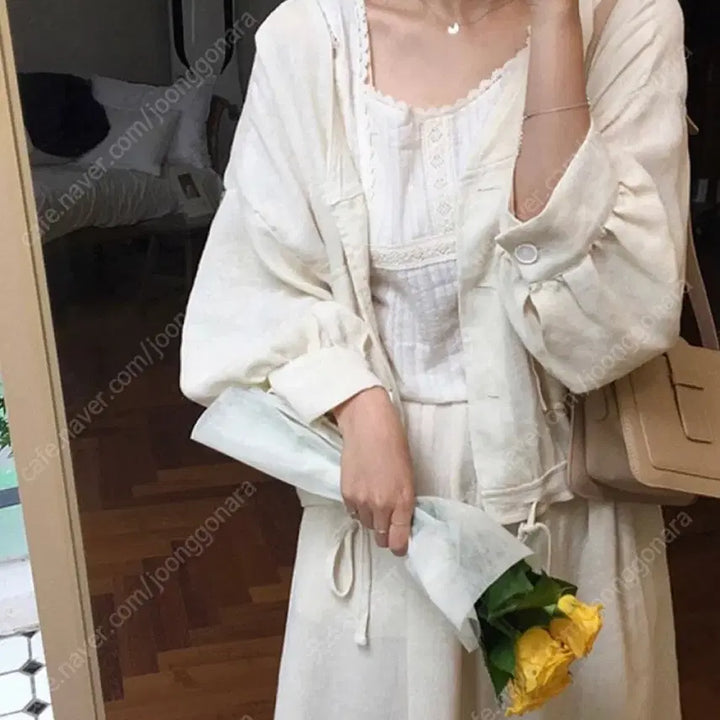 [BUNJANG] J2U Market Margaret Linen Cardigan / 제이투유마켓 마가렛 린넨 가디건