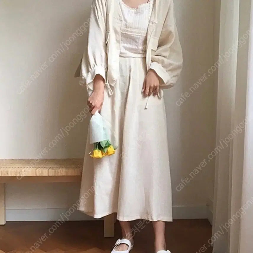 [BUNJANG] J2U Market Margaret Linen Cardigan / 제이투유마켓 마가렛 린넨 가디건