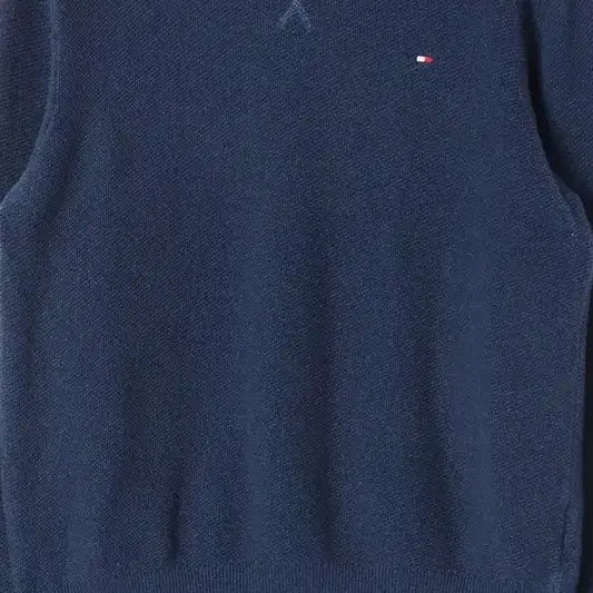 [BUNJANG] Tommy Hilfiger Navy V-Neck Cotton Knit Sweater / 타미힐피거 네이비 브이넥 디테일 코튼 니트 M