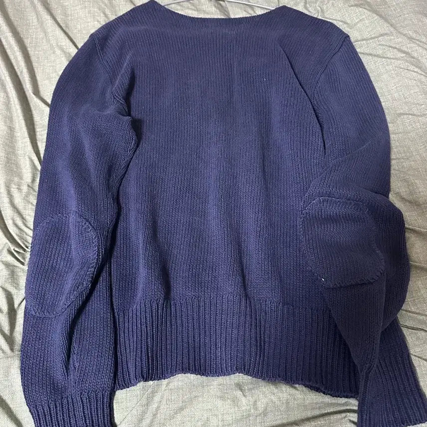 [BUNJANG] Polo Ralph Lauren P Logo Navy Knit Sweater / 폴로 랄프로렌 P 로고 니트 네이비