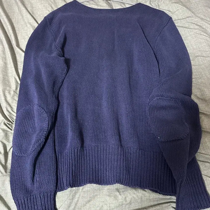 [BUNJANG] Polo Ralph Lauren P Logo Navy Knit Sweater / 폴로 랄프로렌 P 로고 니트 네이비