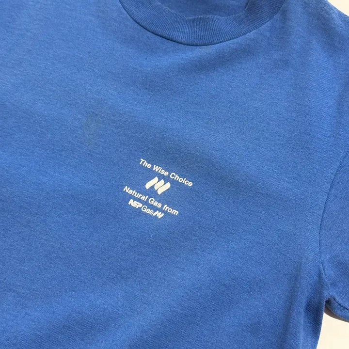 [BUNJANG] Vintage Single Stitch Blue T-shirt / 80-90s 싱글 스티치 빈티지 블루 티셔츠