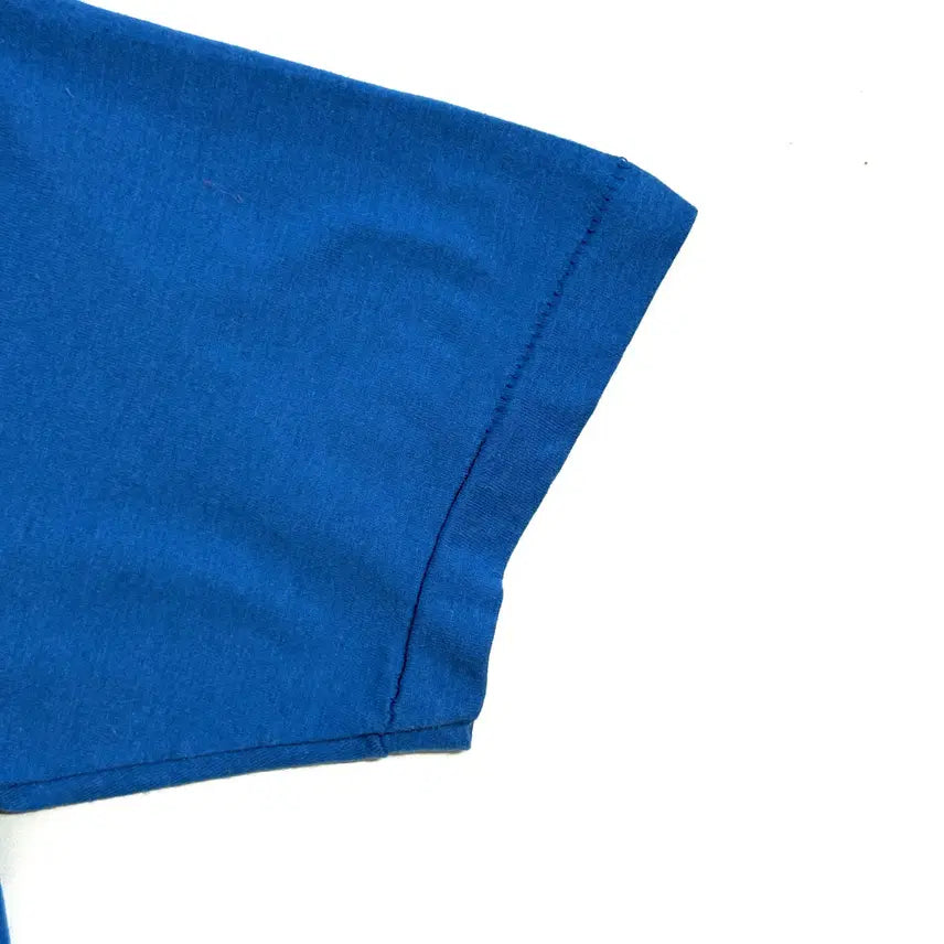 [BUNJANG] Vintage Single Stitch Blue T-shirt / 80-90s 싱글 스티치 빈티지 블루 티셔츠