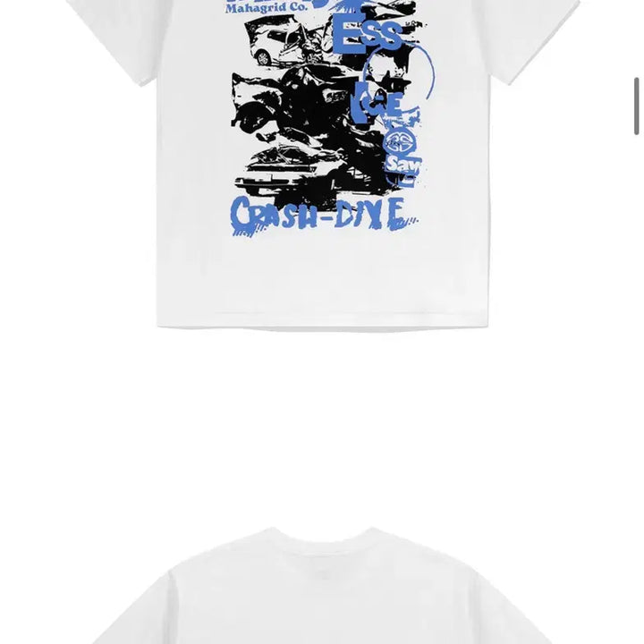 [BUNJANG] Mahagrid Crash Short Sleeve T-shirt White / 마하그리드 크래쉬 반팔 티셔츠 화이트