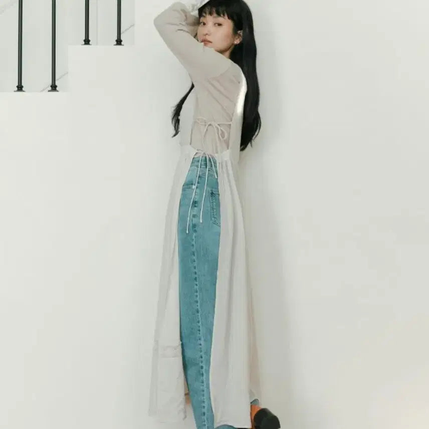 [BUNJANG] Thursday Island Kim Tae-ri Layered Long Dress / 써스데이아일랜드 김태리 레이어드 원피스