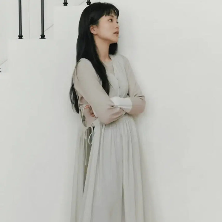 [BUNJANG] Thursday Island Kim Tae-ri Layered Long Dress / 써스데이아일랜드 김태리 레이어드 원피스