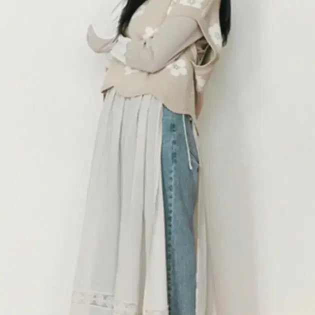 [BUNJANG] Thursday Island Kim Tae-ri Layered Long Dress / 써스데이아일랜드 김태리 레이어드 원피스