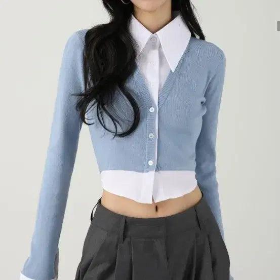 [SOLD OUT] 어반드레스 셔츠가디건 소라색 판매합니다