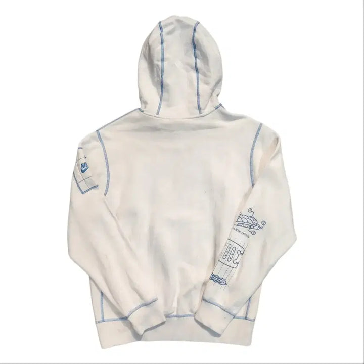 [BUNJANG] Nike Swoosh Logo White Hoodie / 나이키 스우시 로고 화이트 후드티사이즈