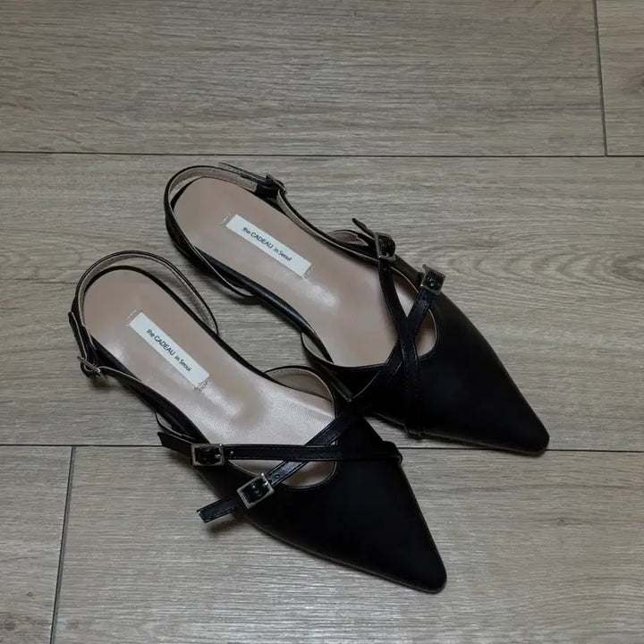 [BUNJANG] Black Mules Stiletto Slingback / 블랙 뮬 스틸레토 슬링백
