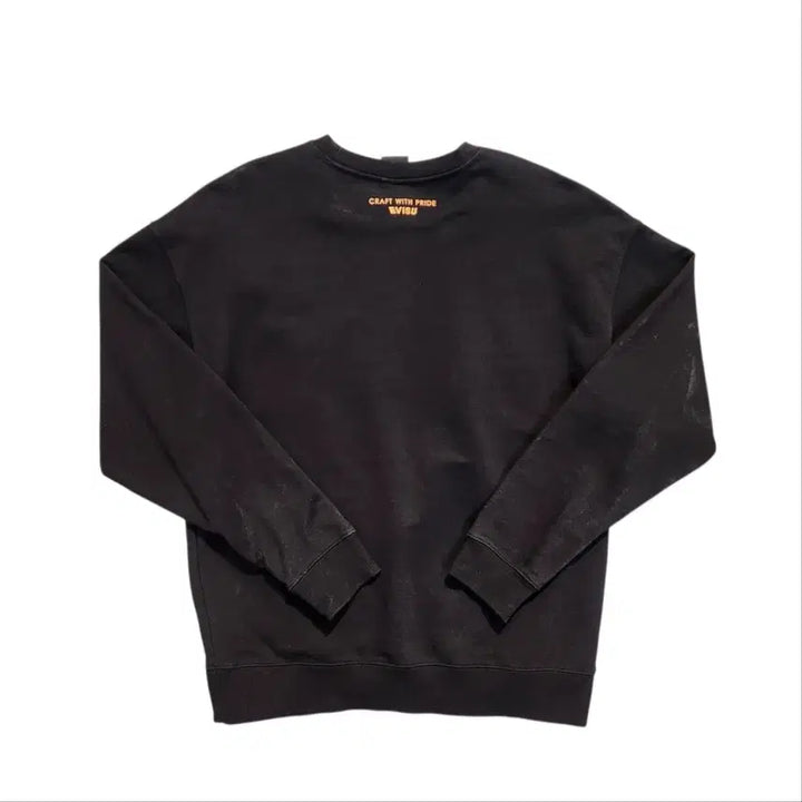 [BUNJANG] EVISU Black Logo Sweatshirt / 에비수 블랙 로고 맨투맨 티셔츠