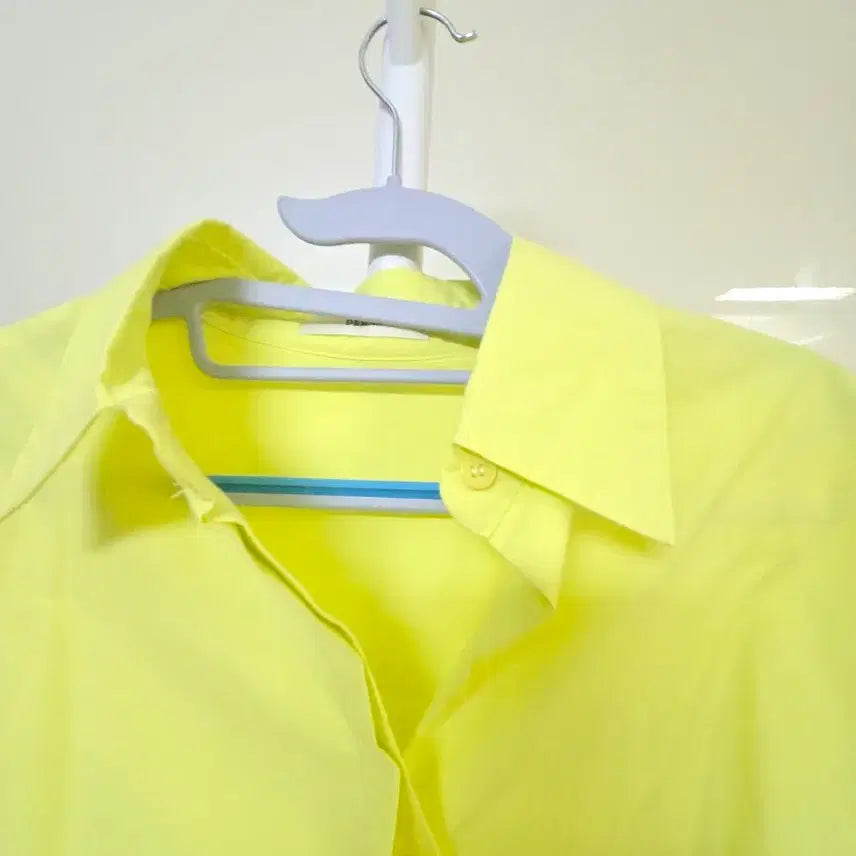 [BUNJANG] Neon Yellow Shirt / 형광 노란색 남방 셔츠