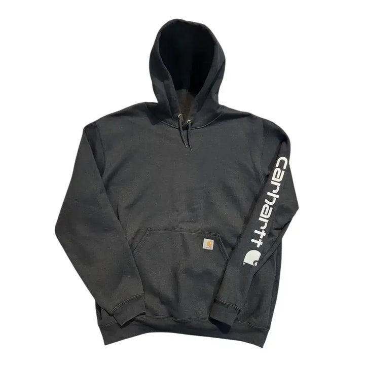 [BUNJANG] Carhartt Black Fleece Lined Hoodie / 칼하트 블랙 기모 후드티 Carhartt