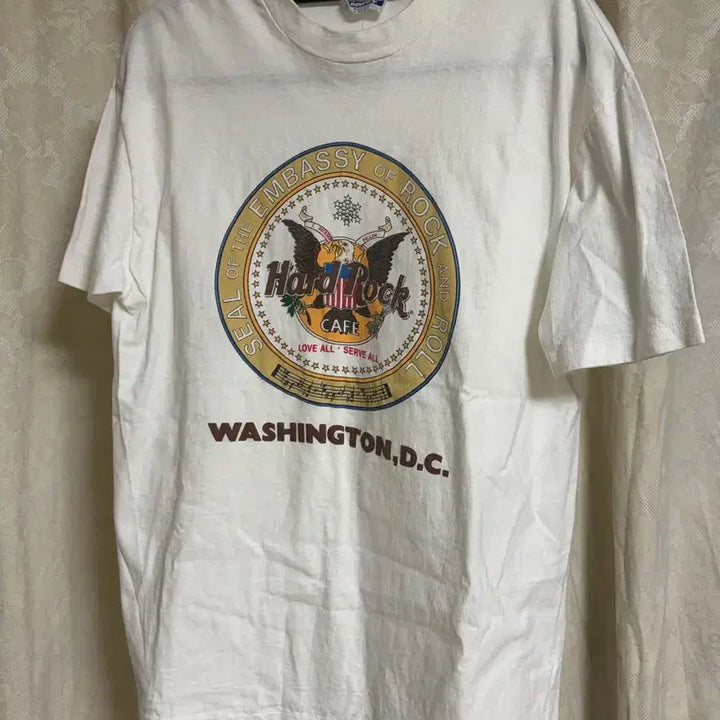 [BUNJANG] Hanes Hard Rock Cafe Eagle Graphic T-shirt / 90s헤인즈 하드록카페 티셔츠