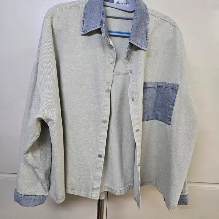 [BUNJANG] OPEN CLOSET Denim Color Block Shirt / OPEN CLOSET 청 데님 배색 남방