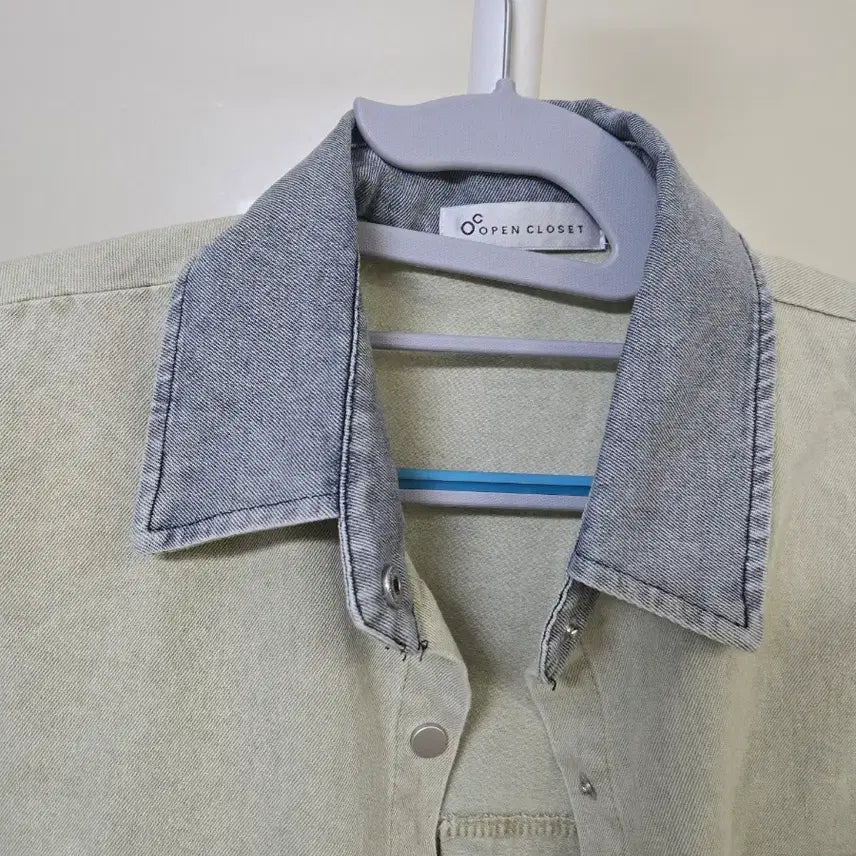 [BUNJANG] OPEN CLOSET Denim Color Block Shirt / OPEN CLOSET 청 데님 배색 남방