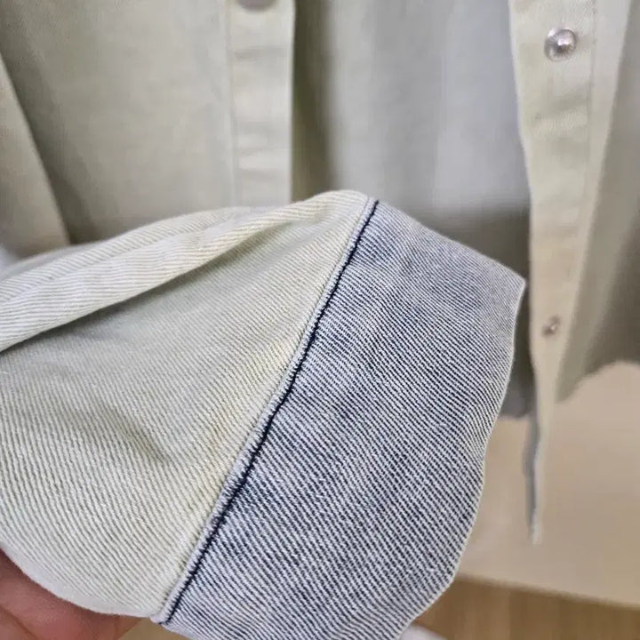 [BUNJANG] OPEN CLOSET Denim Color Block Shirt / OPEN CLOSET 청 데님 배색 남방