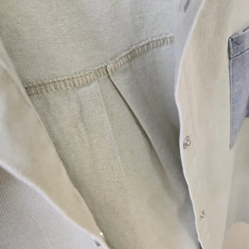 [BUNJANG] OPEN CLOSET Denim Color Block Shirt / OPEN CLOSET 청 데님 배색 남방