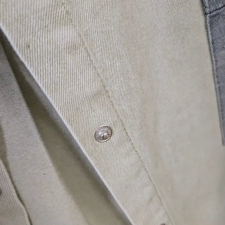 [BUNJANG] OPEN CLOSET Denim Color Block Shirt / OPEN CLOSET 청 데님 배색 남방