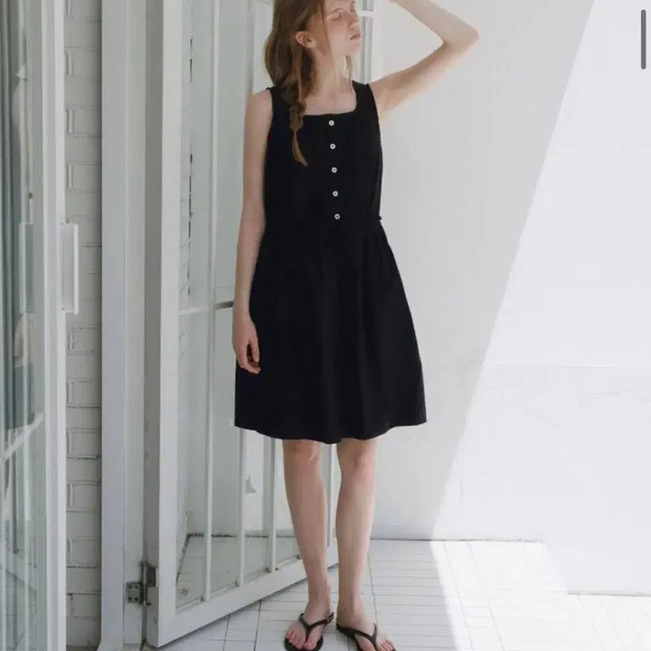 [BUNJANG] Shardrama CARMI Cotton Dress [Black] / 샤드라마 원피스 CARMI COTTON DRESS [BLACK]