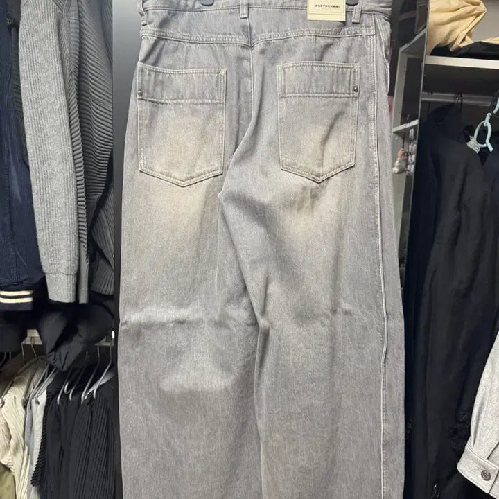 [BUNJANG] Wooyoungmi Gray Wide Two-Tuck Denim 50 / 우영미 그레이 와이드 투턱데님 50사이즈 판매합니다